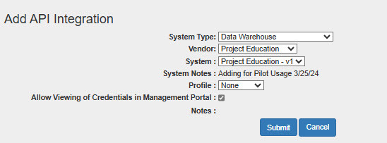 project education api
