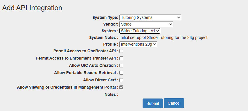 Stride API